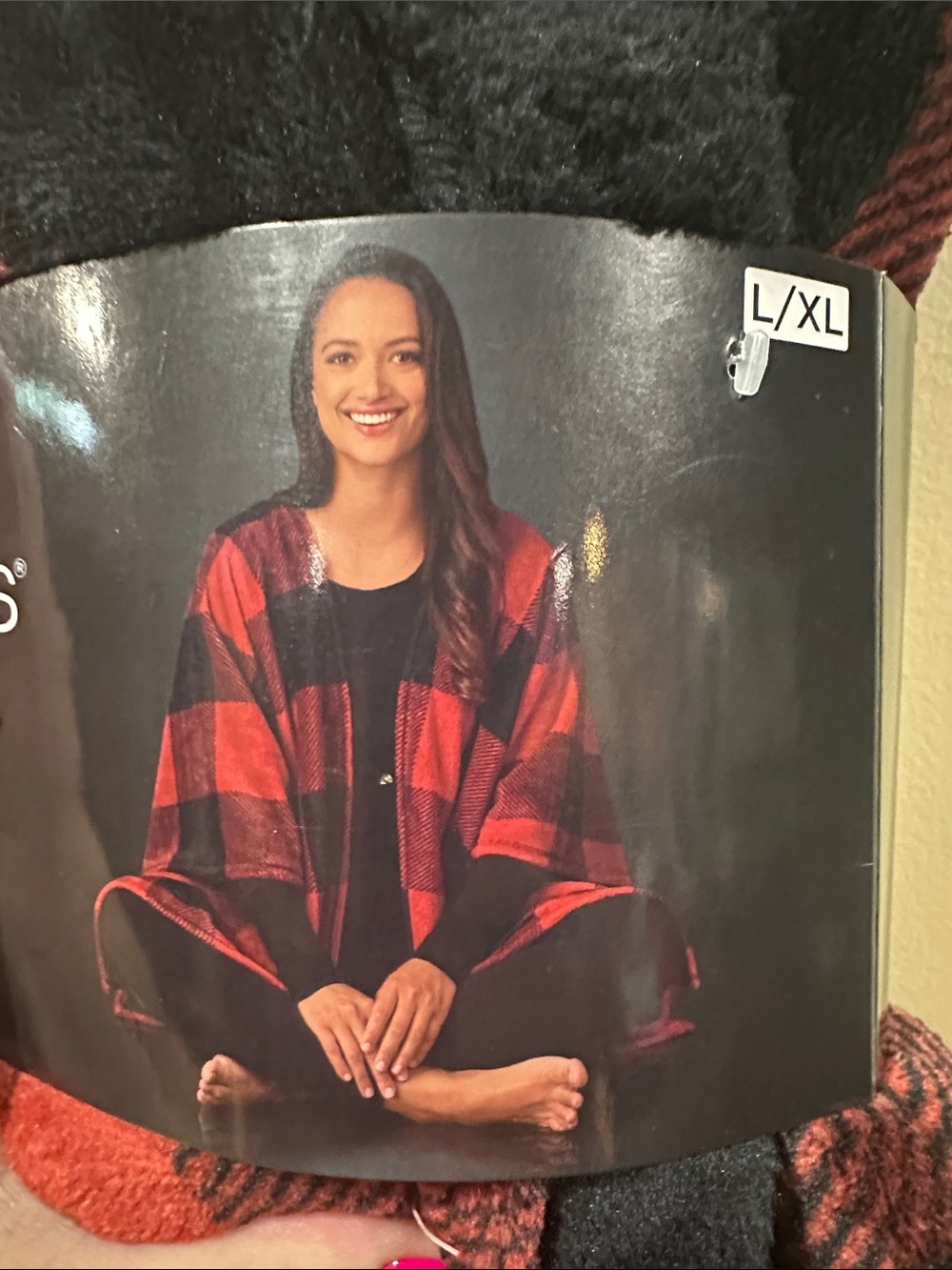 Cuddl Duds Reversible Sleep Wrap - Red & Black Buffalo Plaid
